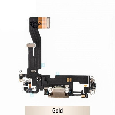 Charging Port for iPhone 12 / 12 Pro (Purple)-Gold Charging Port for iPhone 12 / 12 Pro (Purple)-Gold
